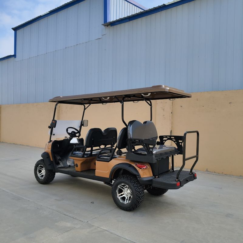 6 People Electric Golf Cart With Lithium Battery And Off-Road Tires Road Legal 5kw Motor
