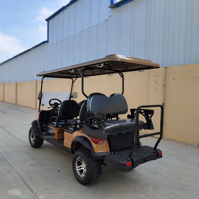 6 People Electric Golf Cart With Lithium Battery And Off-Road Tires Road Legal 5kw Motor