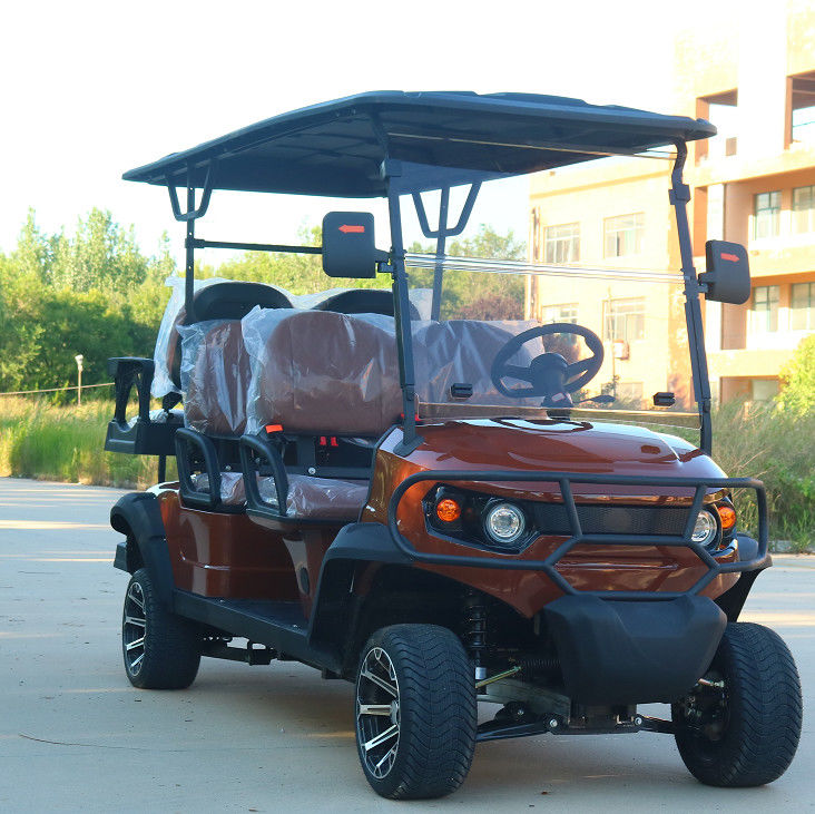 Buggy Off Road 4 Wheel Electric Golf Cart 6 Penumpang 3.5kw 60V 100Ah Baterai asam timbal