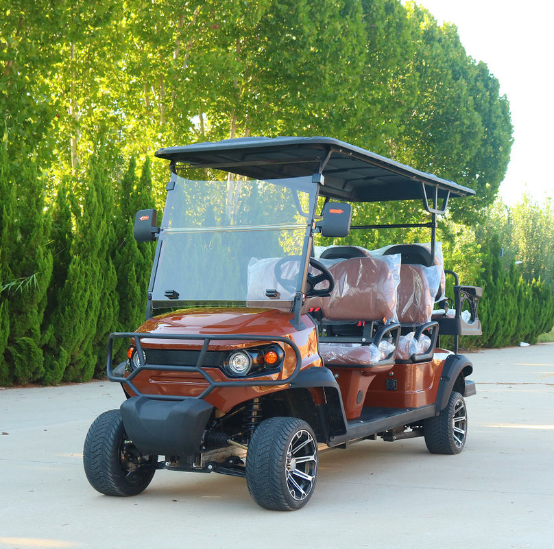 Buggy Off Road 4 Wheel Electric Golf Cart 6 Penumpang 3.5kw 60V 100Ah Baterai asam timbal