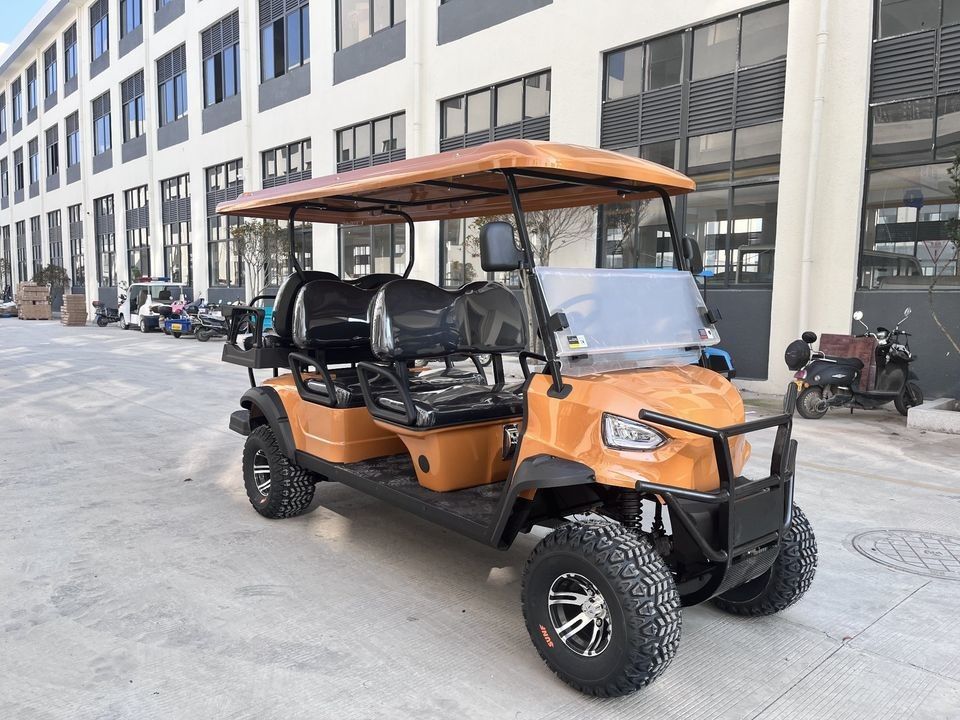 4+2 Seat Electric Golf Car Customized New Energy Sightseeing Car Scenic Area Reception