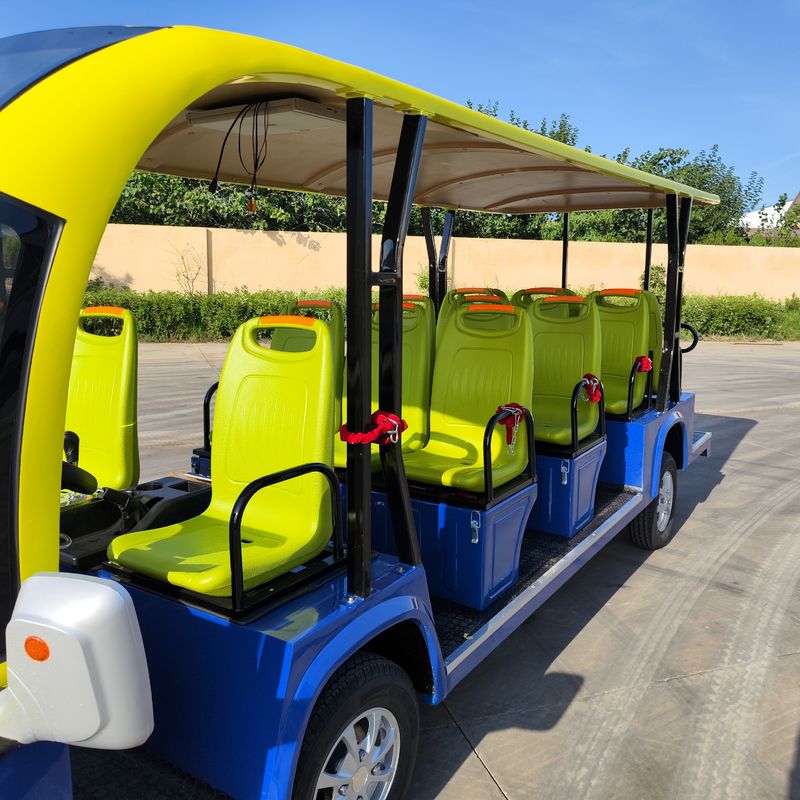 New Style Sightseeing Bus Car Electric Buggy 14 Seats Mini Bus Without Door 7.5kw 72V