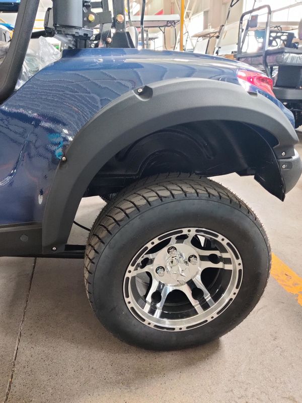 Blue 2 Seater Electric Off-Road Golf Cart High Power 12'' Tires With Disc Brake And Lithium Battery