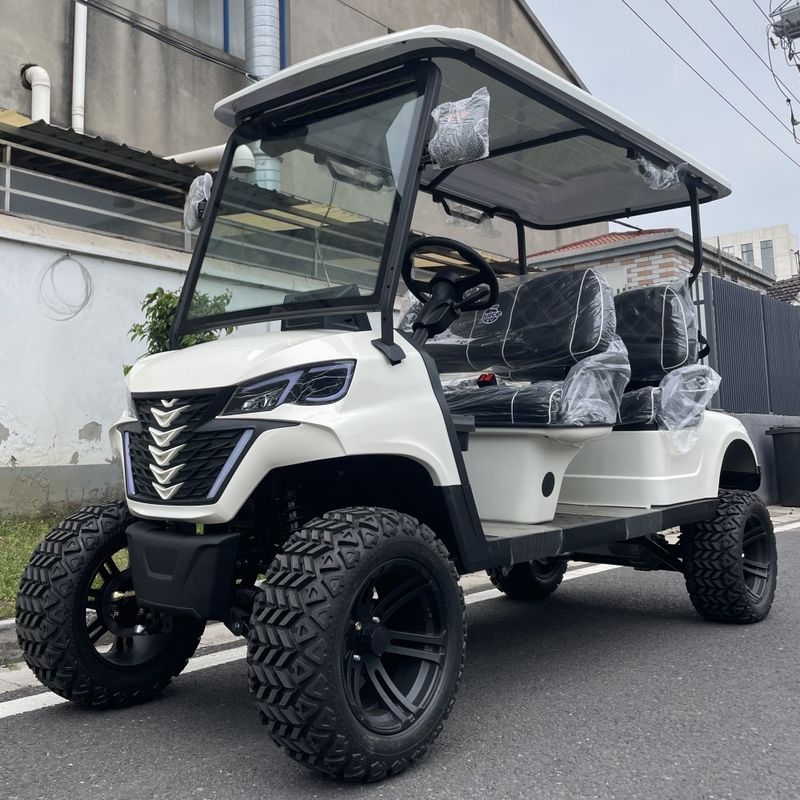 Stylish Appearance 5kw Motor Electric Lithium Battery Golf Cart 14 Inch Off-Road Tires Solid Chassis