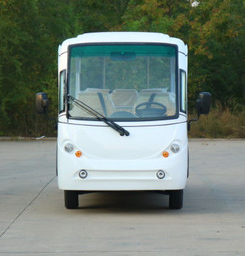 White Convertible 14 Seater Vintage Cart Sightseeing Bus Three Rows Of Seats 11+3 Seats