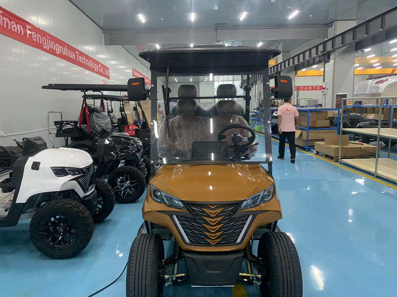 4 Seater Golf Car Cart Golf Buggy 72V Lithium Golf Electric Street Legal Cart Grill Front With Headlights