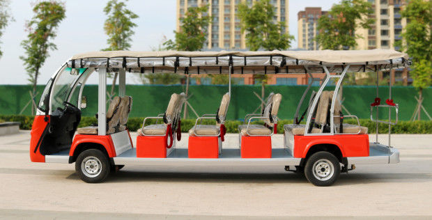 Electric Sightseeing Bus 8 11 17 Seat Mini Bus Lead Acid Battery 7.5Kw Ac Motor