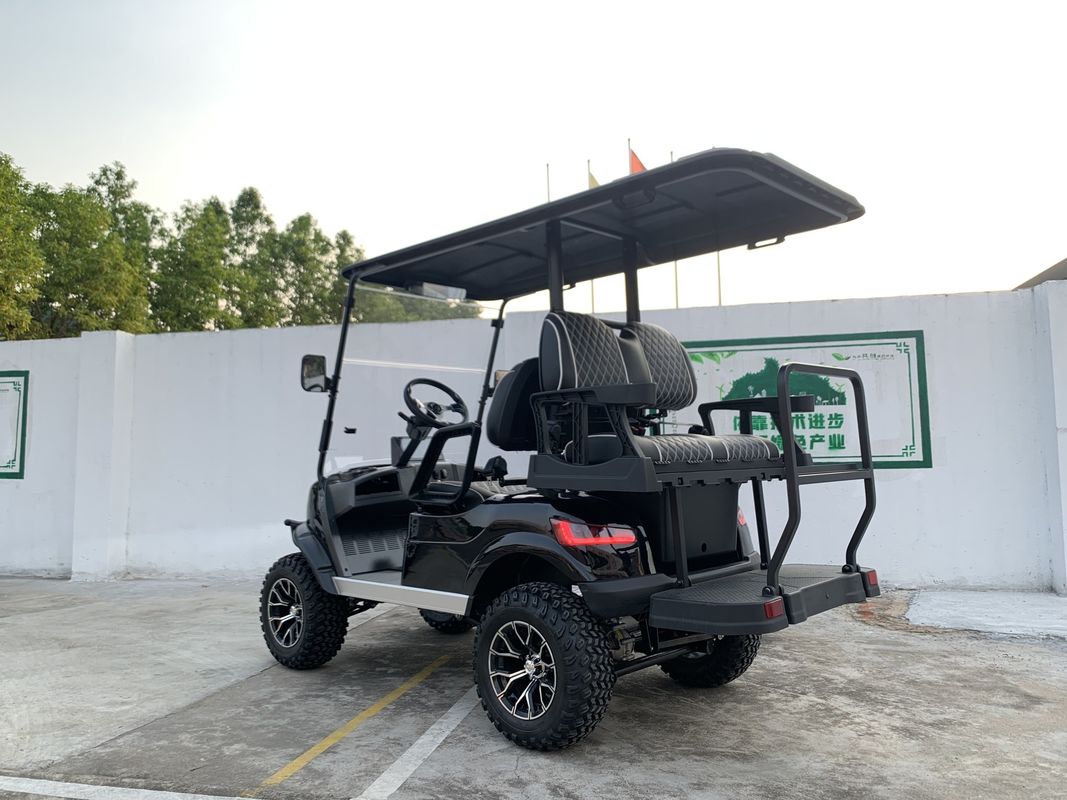 Black Cool Luxury Electric Golf Cart – An Eco-Friendly And Stylish Transportation Solution For Golf Courses Resorts And Communities Featuring A Sleek Design Comfortable Seating
