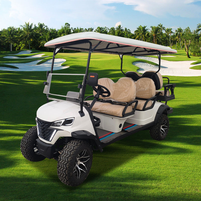 Street Legal 48V Electric Manual Big Wheel Golf Cart 6 Seats Forward Facing Speed Control  Turn Signal Arm Switch With Lithium