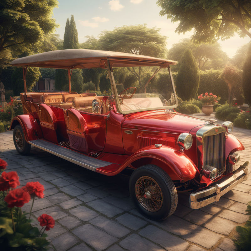 11 Seat Electric Vintage Golf Car Luxury Touring Classic Retro Car Street Legal Low Speed Sightseeing