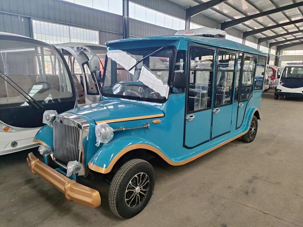 11 Seat Closed Electric Vintage Touring Classic Car Car Low Speed Sightseeing With Doors And Air Conditioning