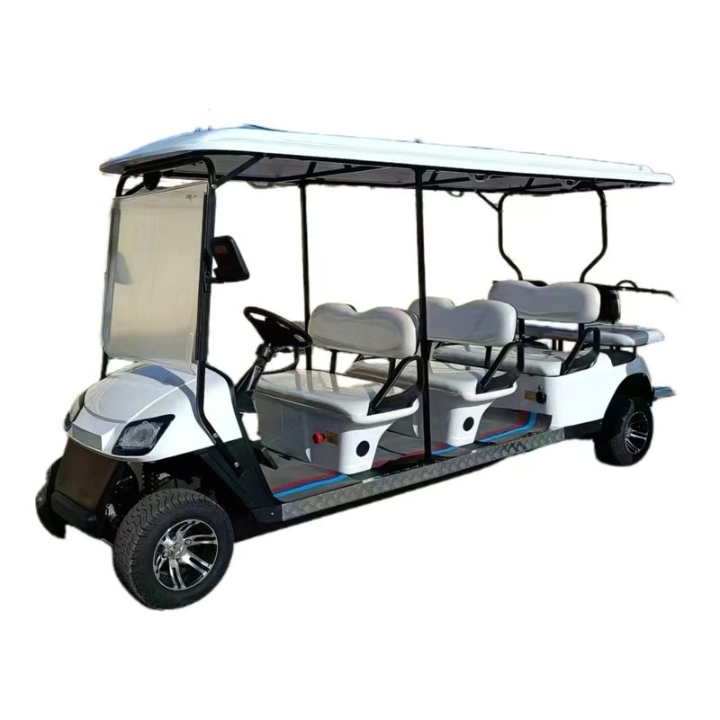 4 Wheel Street Legal Family Electric Off Road Utility Golf Cart 8 posti con scatola di stoccaggio