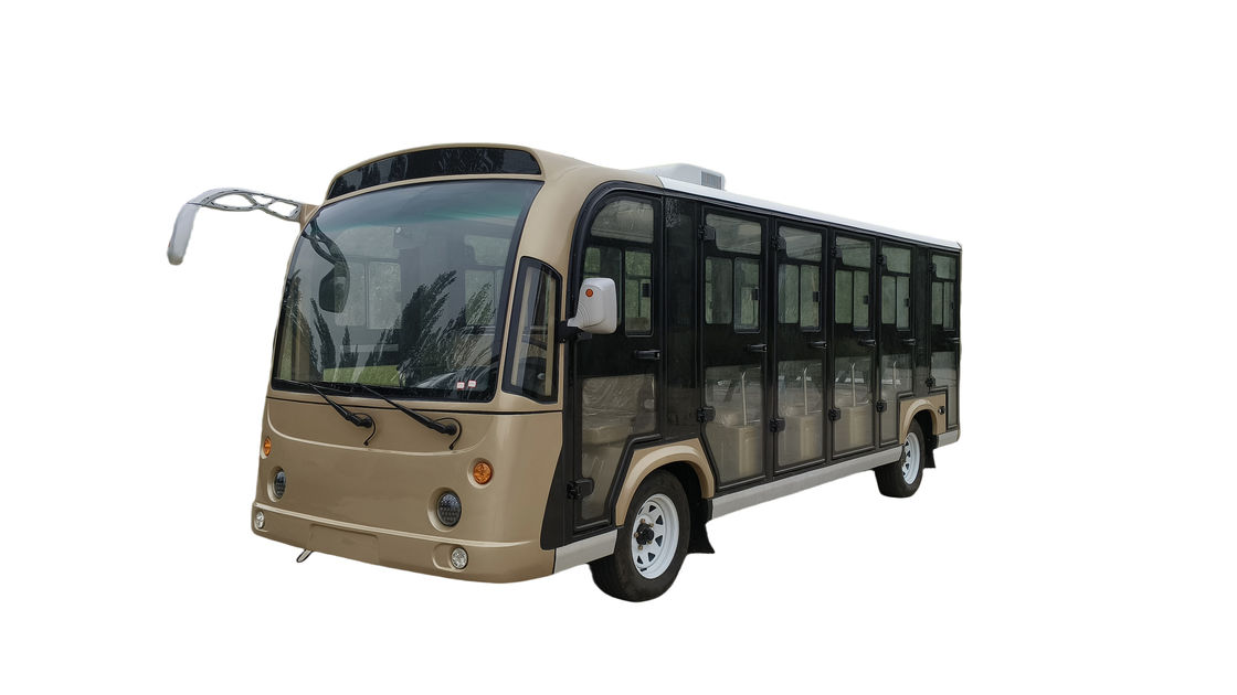 Kahverengi Kapalı Elektrikli Otobüs 23 kişilik Pil Türü Seçili İçeride Klima