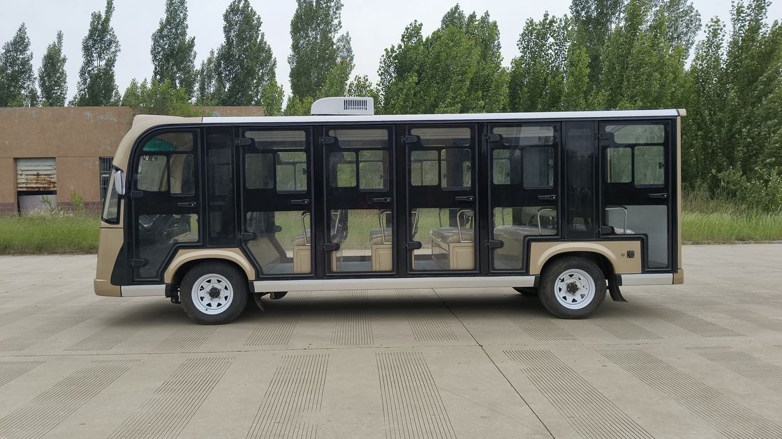 Kahverengi Kapalı Elektrikli Otobüs 23 kişilik Pil Türü Seçili İçeride Klima