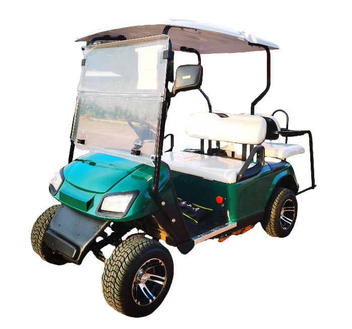Batterie au lithium à énergie nouvelle batterie au plomb-acide chariot de golf 4 places classique vert foncé personnalisable LOGO pour les terrains de golf