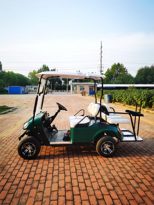 Batterie au lithium à énergie nouvelle batterie au plomb-acide chariot de golf 4 places classique vert foncé personnalisable LOGO pour les terrains de golf