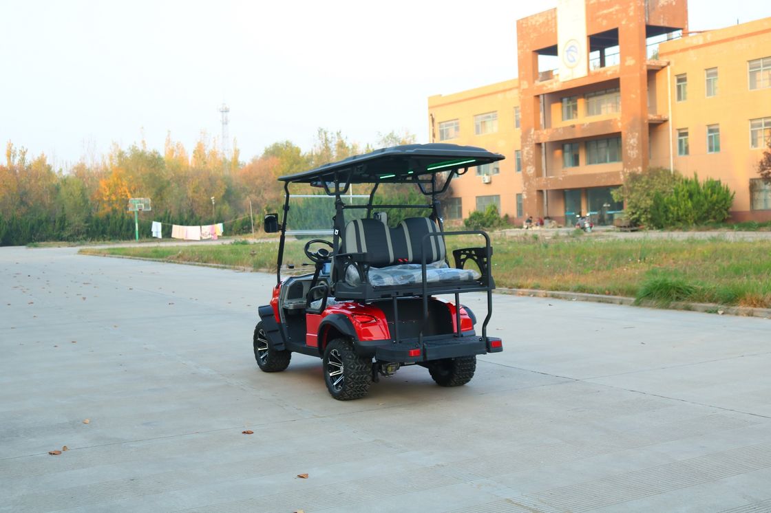 Red Lithium Battery Electric Off-Road Golf Cart Can Seat Four People And Supports Customization