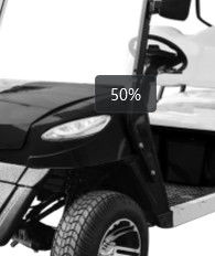 Electric 4 Seater Black Basic Golf Cart New Upgrade Color Customized 3D Printing Logo