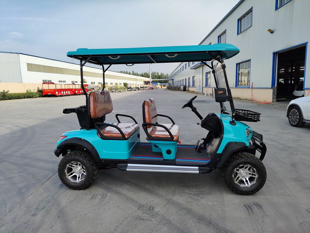 Blue 4-Seater Electric Golf Cart ODM OEM Support For Customization For Golf Courses