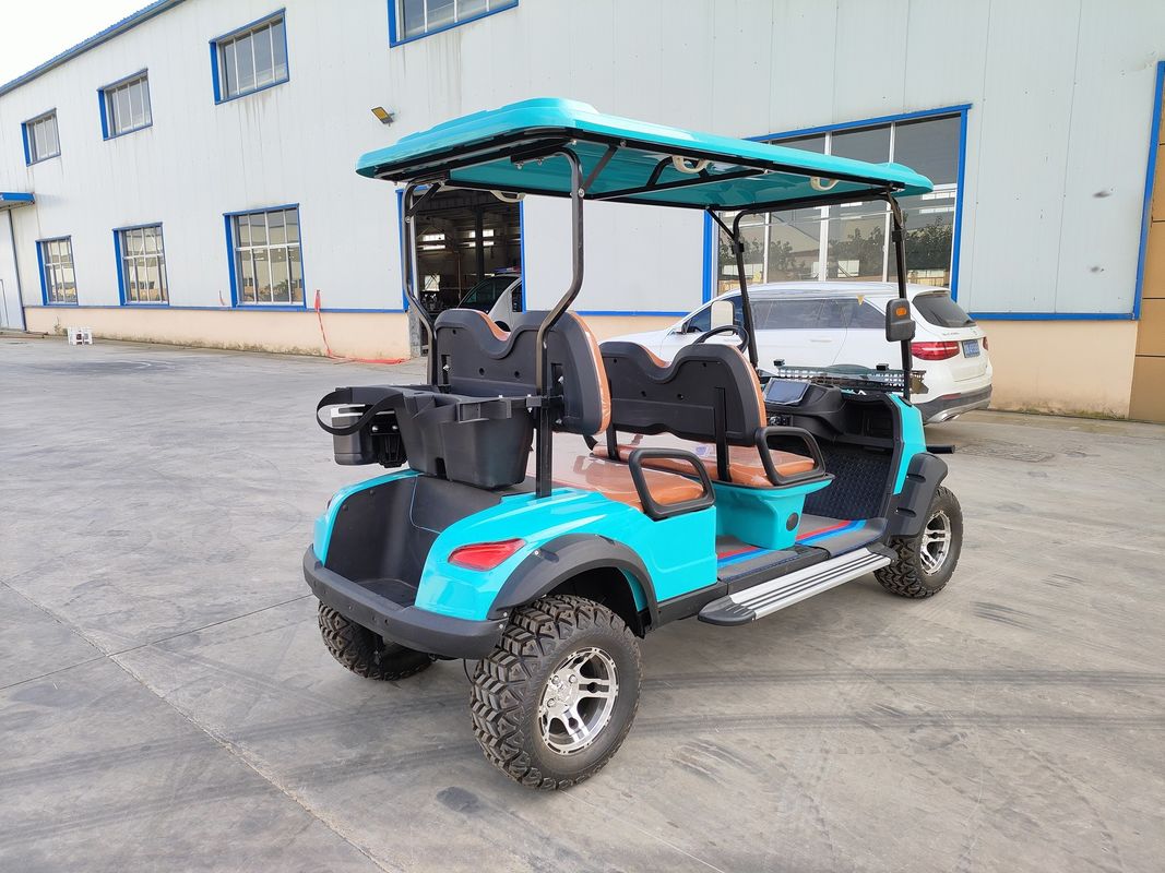 Blue 4-Seater Electric Golf Cart ODM OEM Support For Customization For Golf Courses