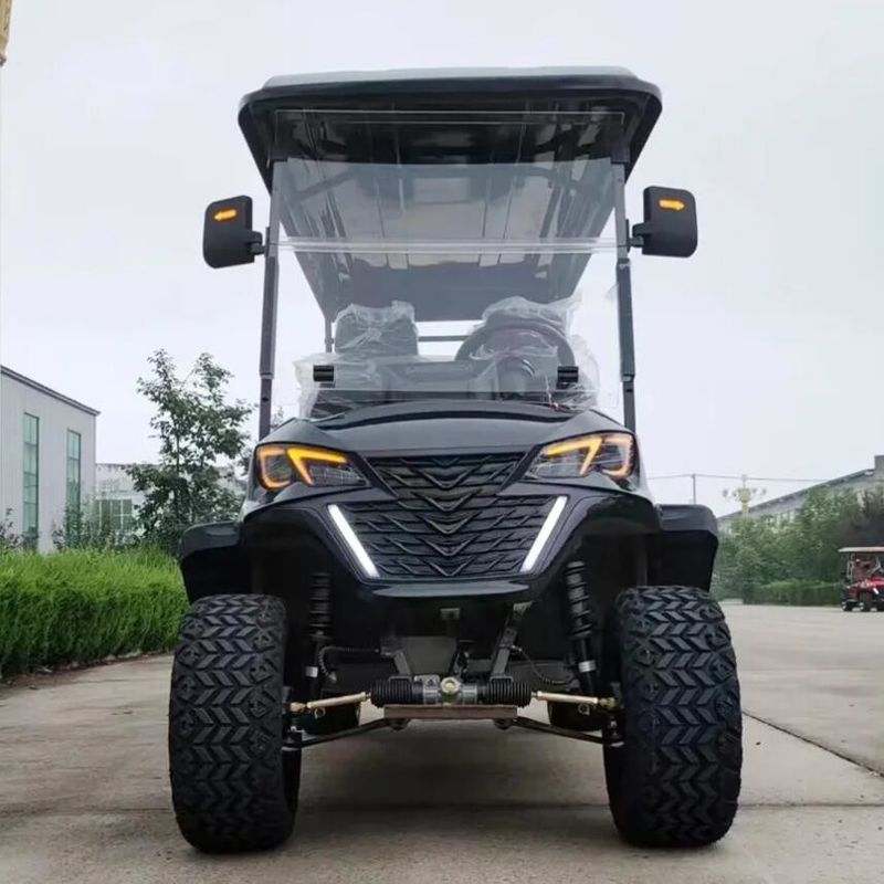 Silver Gray Off Road Electric Golf Cart Can Ride Four People Supports Customized Colors And Seats CE Certification