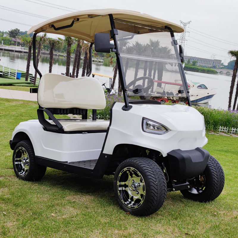 Full Of Energy 2+2 Seater Red  Off-Road Golf Cart Car Electric Drive Smoothly Traverses Intricate Landscapes