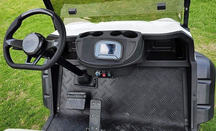 Full Of Energy 2+2 Seater Red  Off-Road Golf Cart Car Electric Drive Smoothly Traverses Intricate Landscapes