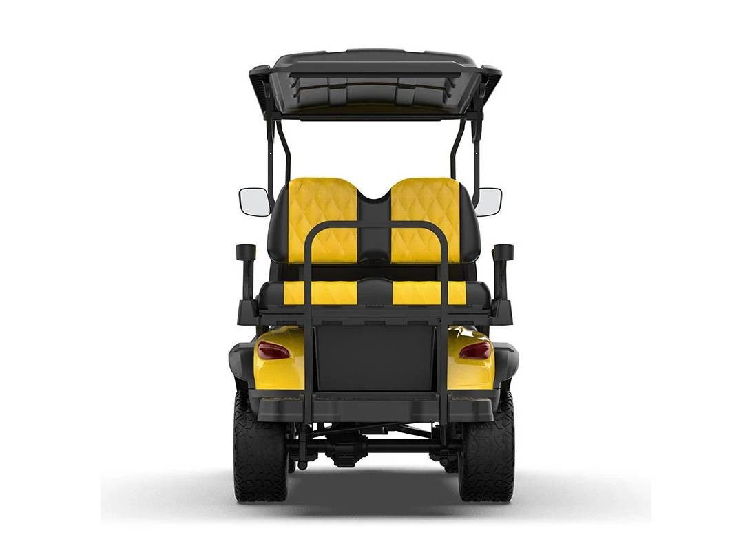 ODM / OEM Lively Yellow Four-Seater Cross-Country High-Capacity Electric Golf Cart CE Certification
