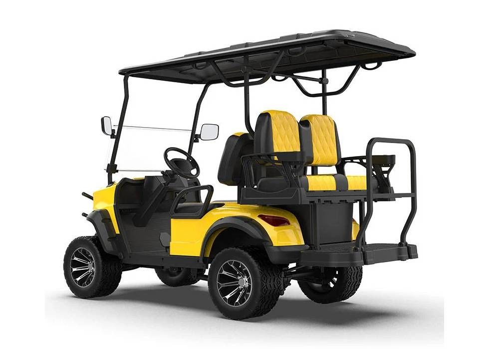 ODM / OEM Lively Yellow Four-Seater Cross-Country High-Capacity Electric Golf Cart CE Certification
