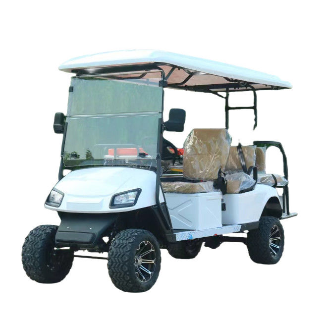 3 kişilik elektrikli golf özel ambulansı hastanelerde, bakım evlerinde ve diğer senaryolarda özel renkler ve logolarla özelleştirilebilir.