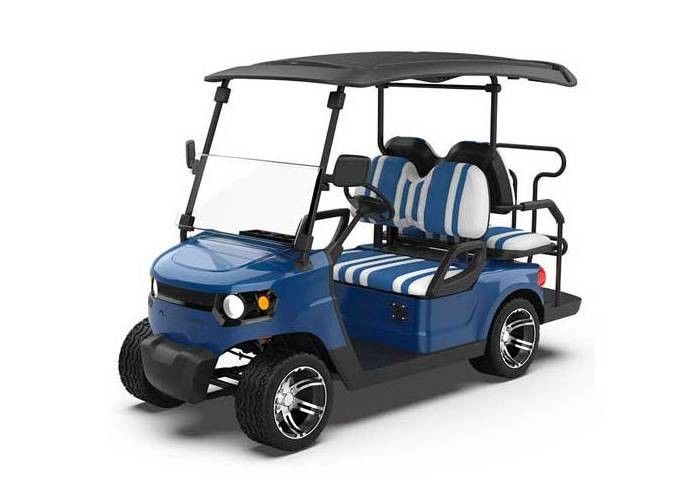 Cheap Dark Blue Electric Golf Cart Modern Design Atmospheric Appearance Simple One Year Warranty