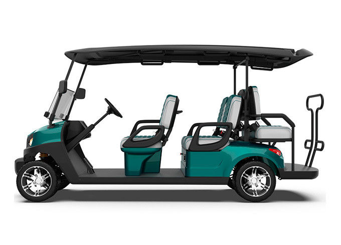 Electric Golf Cart Offering Expansive 4+2 Seating Capacity In A Radiant Emerald Green Finish For A Luxurious And Unique Golfing Experience