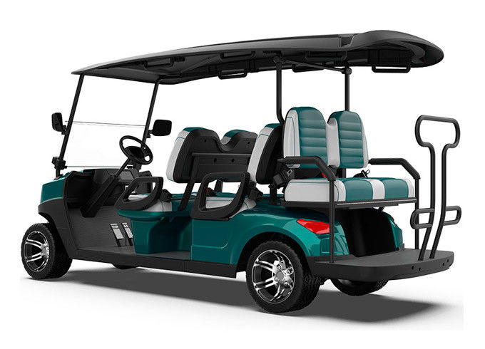 Electric Golf Cart Offering Expansive 4+2 Seating Capacity In A Radiant Emerald Green Finish For A Luxurious And Unique Golfing Experience