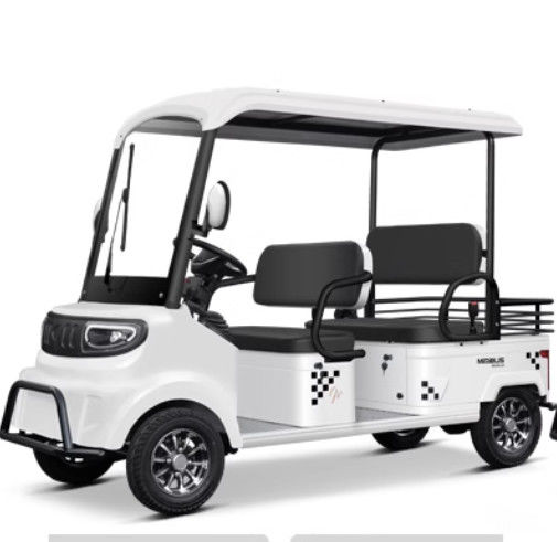 4 Seater Mini Golf Cart 4KW 10 Inch Road Tires Low Speed Electric Bus
