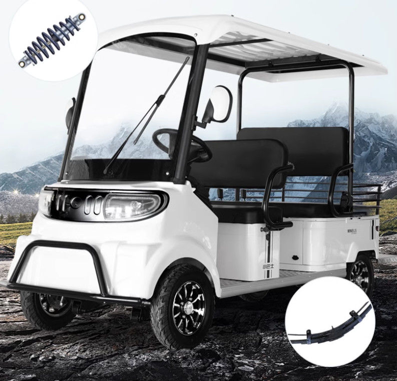 4 Seater Mini Golf Cart 4KW 10 Inch Road Tires Low Speed Electric Bus