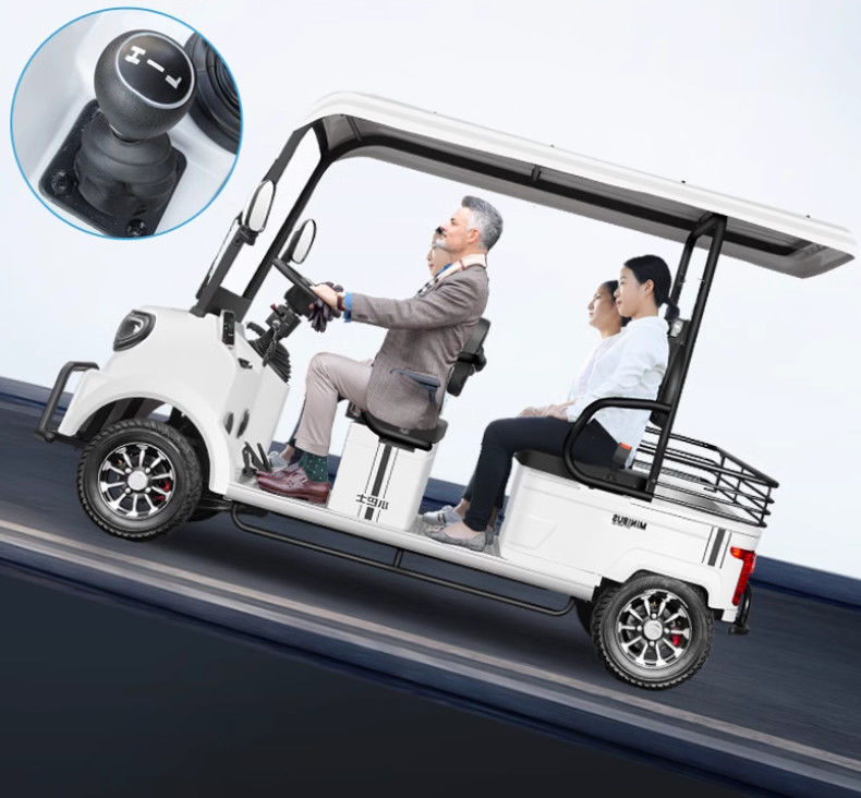 4 Seater Mini Golf Cart 4KW 10 Inch Road Tires Low Speed Electric Bus