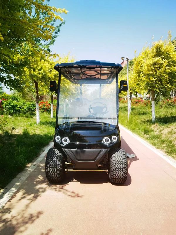 Freio de disco hidráulico Carrinho de golfe elétrico de 6 lugares para vários cenários como pontos cênicos e check-in de bagagem de hotel