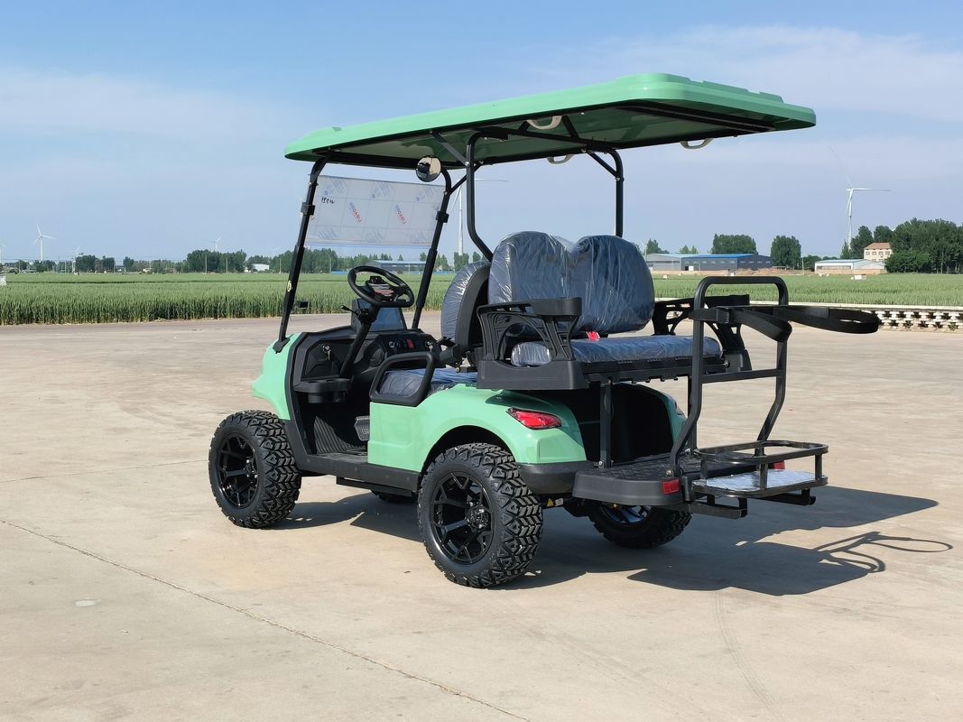 Fruit Green Electric Golf Cart High-End Stitched Seats With Wireless Phone Charger And Cooler