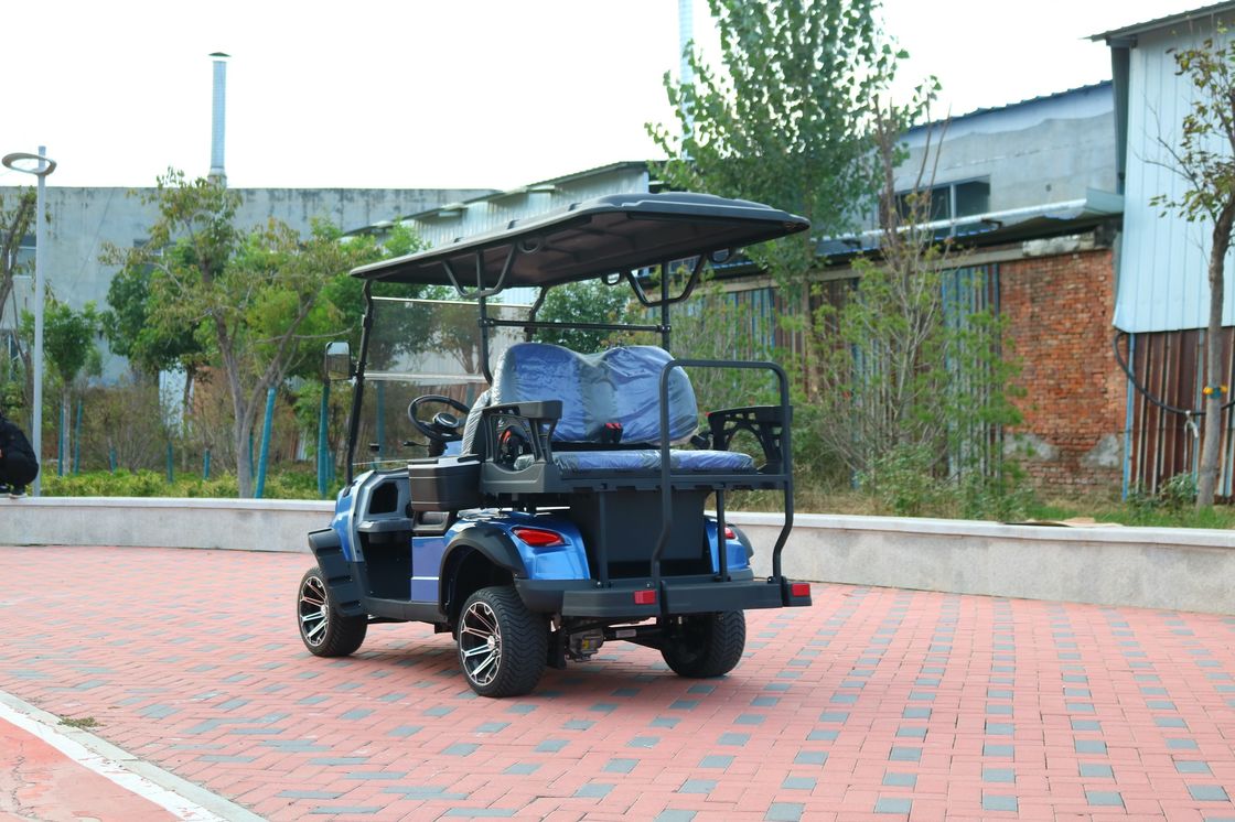 2+2-Seater Low-Key Luxury Blue Electric Golf Cart With High Horsepower 14-Inch Off-Road Tires For Various Scenes Such As Mountains And Beaches