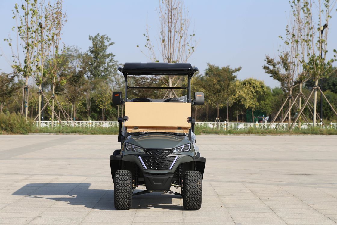 2+2-Seater Luxury Gray Electric Golf Cart With High Horsepower 14-Inch Off-Road Tires For Various Scenes Such As Mountains And Beaches