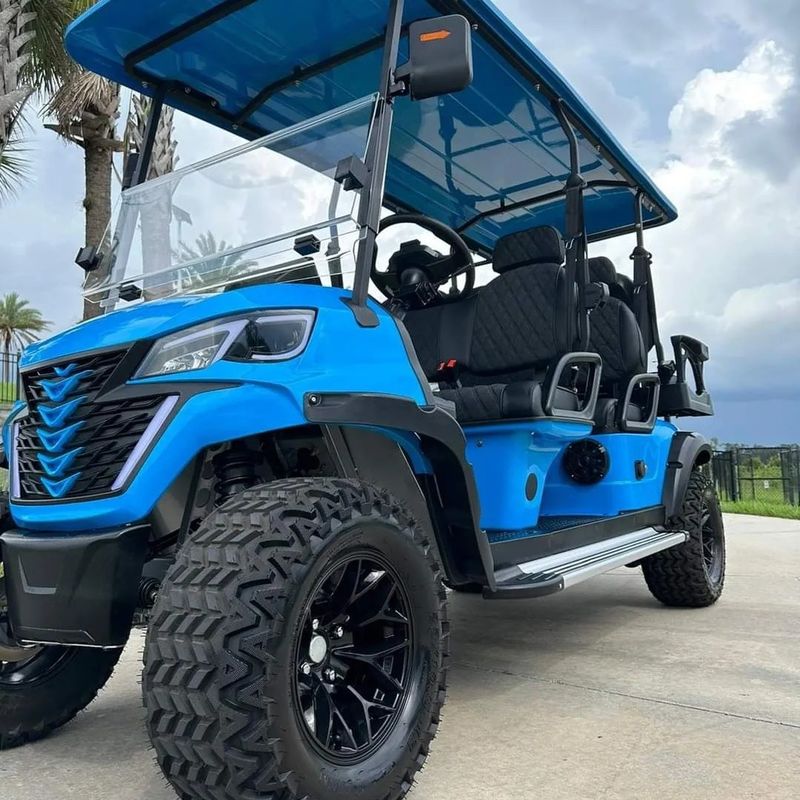 Six-Seater Electric Off-Road Luxury Golf Cart Lithium Battery Supports Customized Color And LOGO