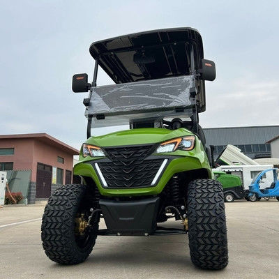 Green Six-Seater Electric Off-Road Luxury Golf Cart Lithium Battery Equipped With 14-Inch Off-Road Tires