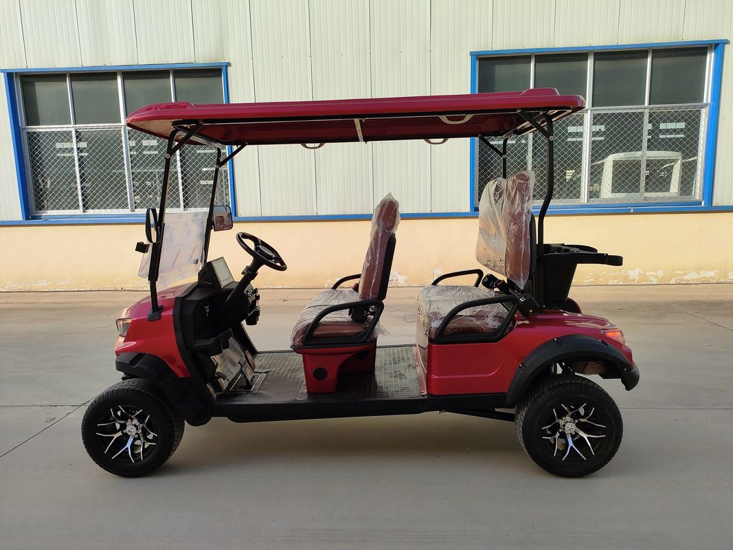 Four Seater Luxury Gray Electric Golf Cart With High Horsepower 14-Inch Off-Road Tires For Various Scenes Such As Mountains And Beaches
