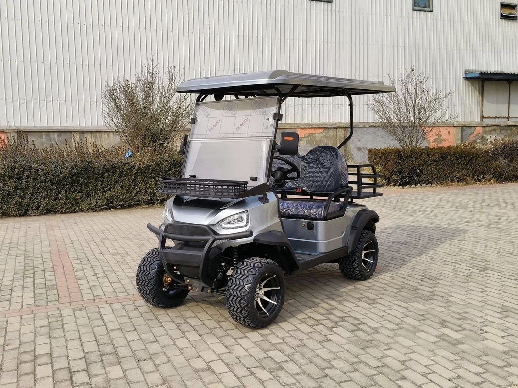 Silver Gray 2+2-Seater Electric Golf Cart Lithium Battery Customized With Color And LOGO And Provides CE Certification