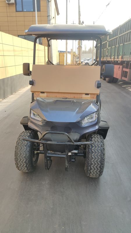 Silver Gray 2+2-Seater Electric Golf Cart Lithium Battery Customized With Color And LOGO And Provides CE Certification