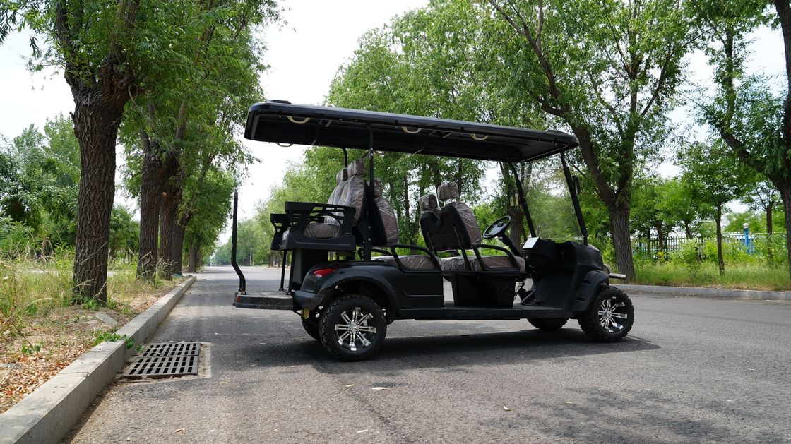 Luxury High-End Negro 4+2 assentos Bateria de Lítio Off-Road Carrinho de Golf Elétrico Suporta Personalização