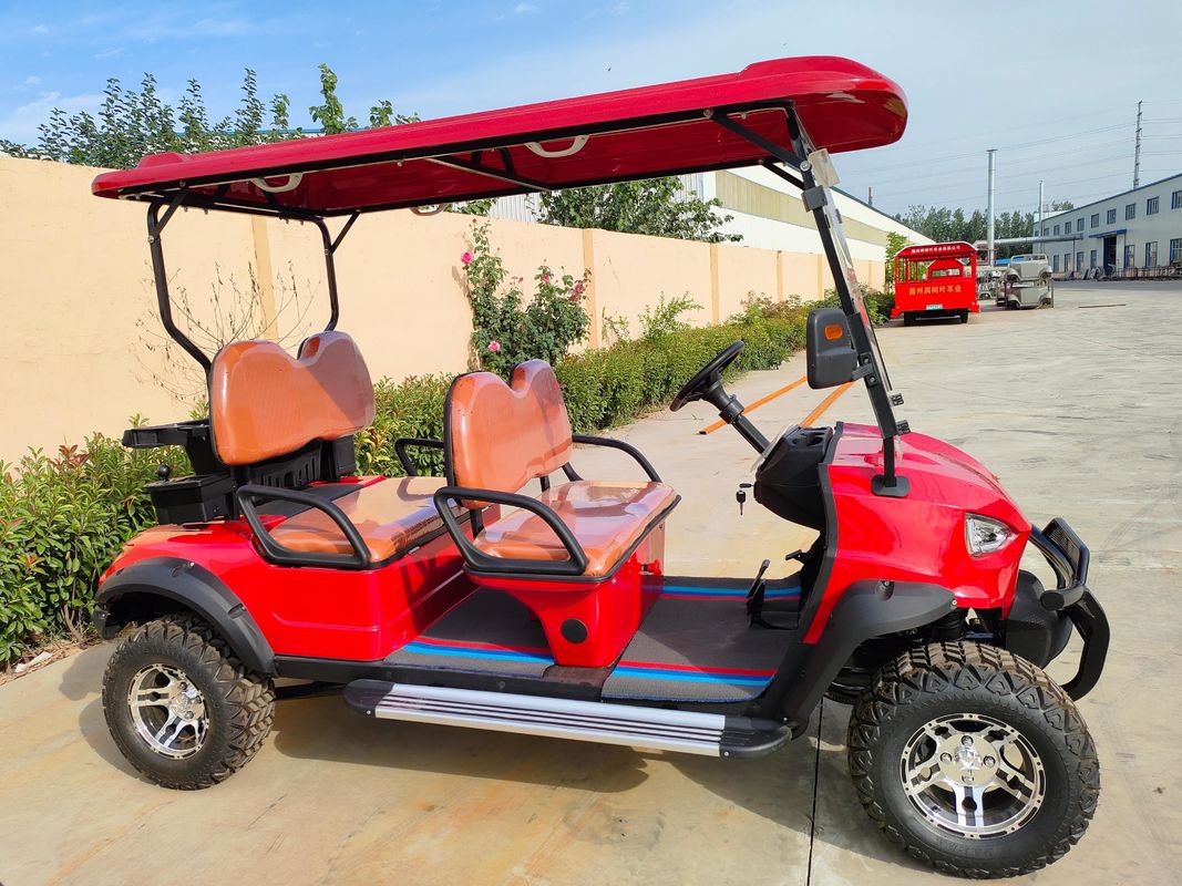 Koltuk altındaki depolama bölmesi ve 220V şarj giriş voltajı ile elektrikli 4 kişilik off-road golf arabası