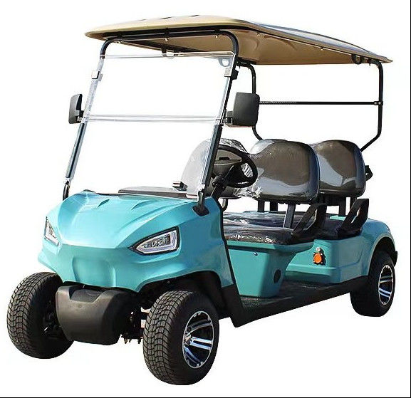 Newly Designed 4 Seater Beach Shuttle LSV (Low Speed Vehicle), Sand-Ready Electric Golf Cart for Coastal Resort Tours