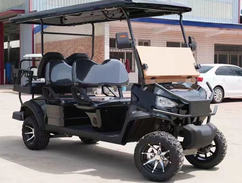 3600*1350*1980mm External Size 6 Seater Golf Cart With Steel Frame And 20% Climbing Ability