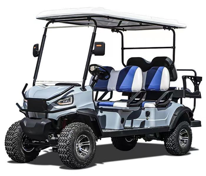 3600*1350*1980mm External Size 6 Seater Golf Cart With Steel Frame And 20% Climbing Ability
